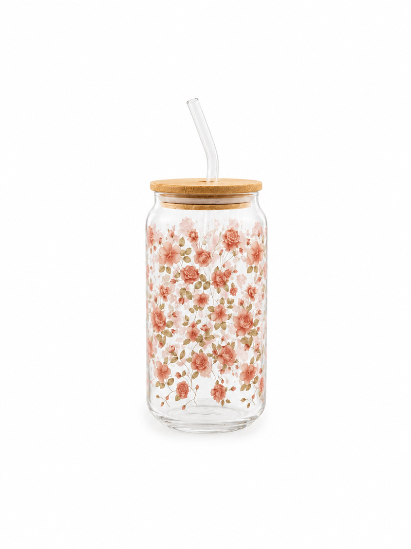 Blush Rose Glass Cup