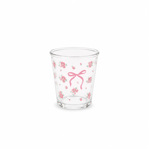 Rose Bow Glass Mug